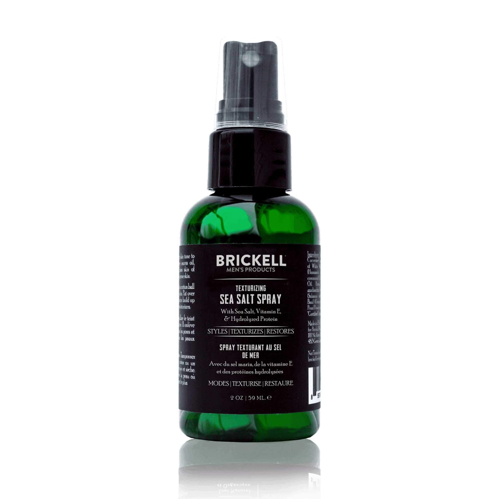 Brickell Homme – bouteille spray eau de mer pour texture naturelle.