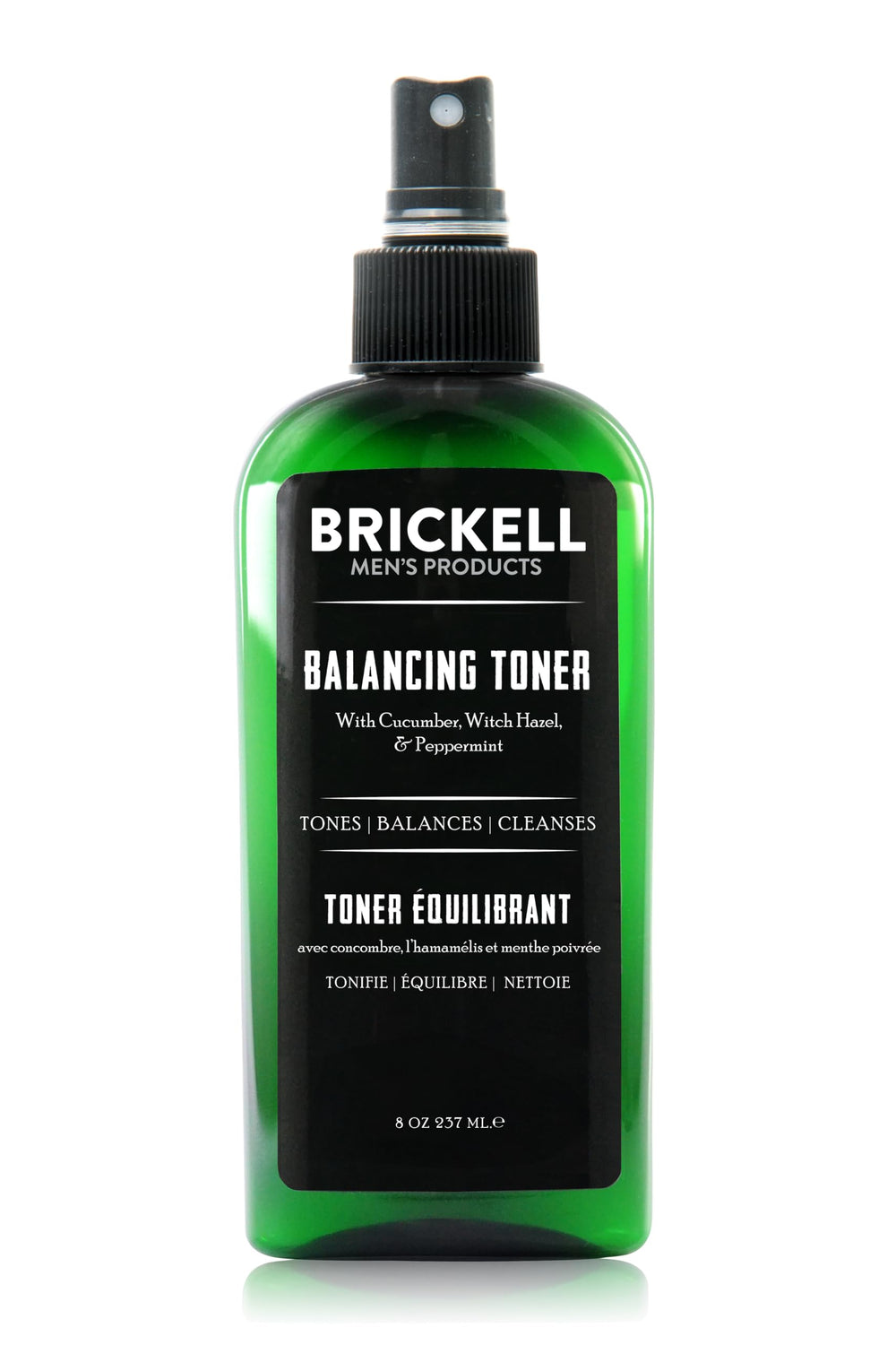Tonique visage Brickell – bouteille prête à rafraîchir la peau.