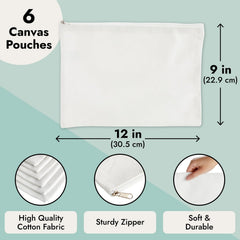 Bright Creations pochette maquillage toile fermeture éclair, surface parfaite pour personnalisation et rangement.