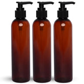 BRIGHTFROM flacon pompe lotion ambré 237 ml avec embout noir pour une utilisation précise