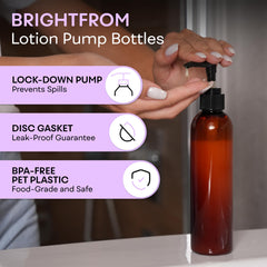BRIGHTFROM pompe-lotion verrouillable assure une fermeture anti-fuite en déplacement