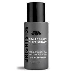 BRIGHTSIDE Salt & Clay Surf Spray: bouteille 6oz prête pour un volume durable.