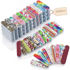Brillantreal lime à ongles double-face, ensemble de 100 pièces pratique à domicile