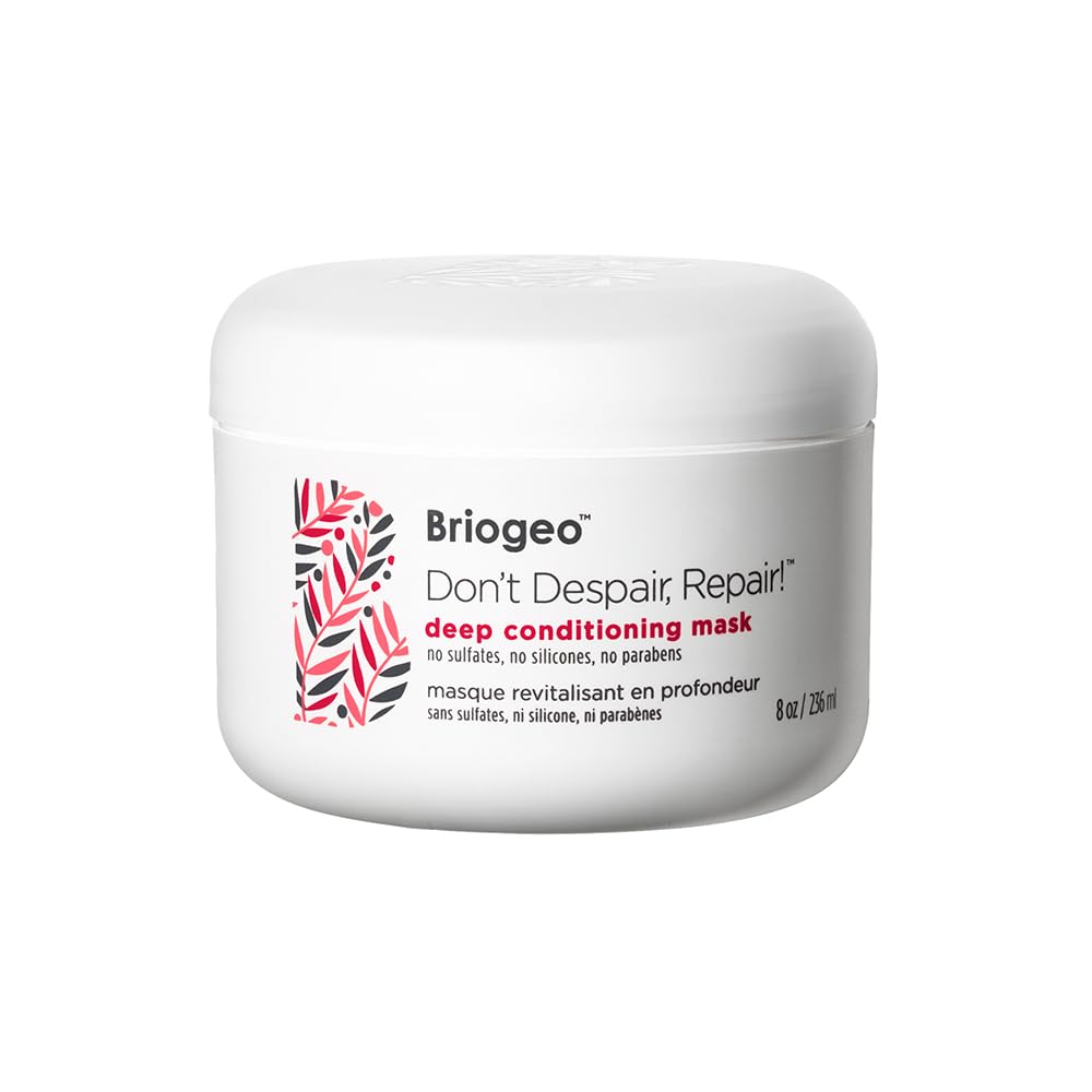 Briogeo Don't Despair, Repair! emballage du masque prêt à l’emploi pour cheveux secs.