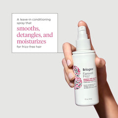 Cheveux démêlés après application du spray Briogeo