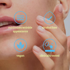 BRIOTECH Renew Serum application with fingertips demonstrates gentle absorption.