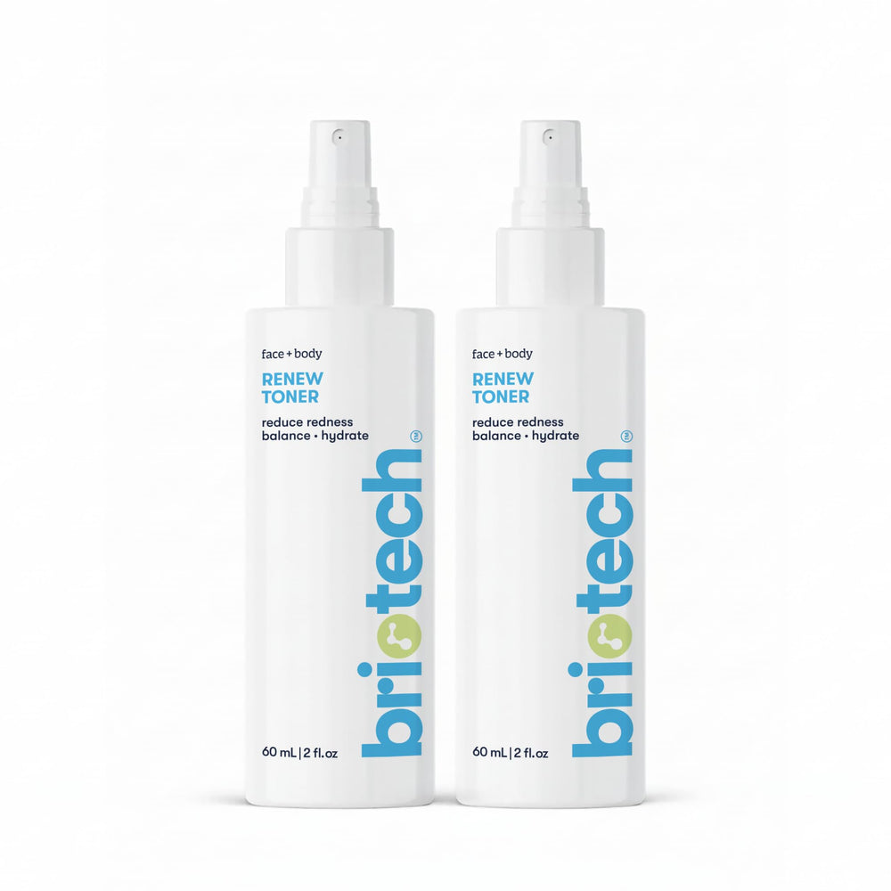 BRIOTECH Renew Toner – flacon spray hypochloreux pour peau sensible et calme les rougeurs.