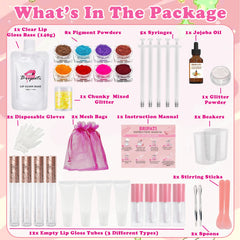 BRIPATI kit flacons gloss vides pour stocker vos créations personnalisées