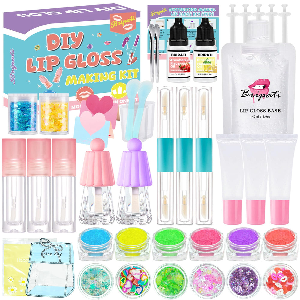 BRIPATI kit gloss lèvres : base hydratante incolore prête à personnaliser.