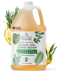 Brittanie's Thyme Savon Castile Olive, bouteille versement, utilisation multi-usage.