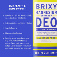 BRIXY formula with ceramide and niacinamide supports underarm skin health