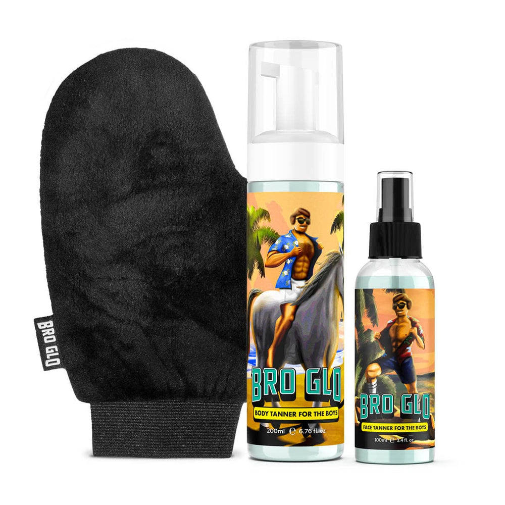 Bro Glo auto-bronzant visuel mousse montrant texture légère et application facile