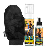 Bro Glo auto-bronzant visuel mousse montrant texture légère et application facile