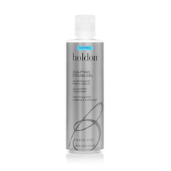 Brocato Holdon Gel sur le flacon de 8,5 oz offrant maintien ferme et brillance durable.
