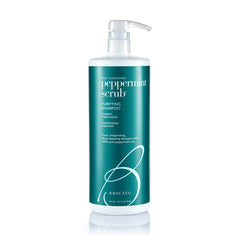 Brocato Shampoing Purifiant à la menthe, bouteille verte rafraîchissante pour cuir chevelu et cheveux propres.