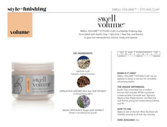 Brocato Swell Volume Styling Clay – application sur cheveux humides pour épaissir et structurer.