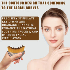 Brosse contour lymphatique visage, application uniforme des soins.