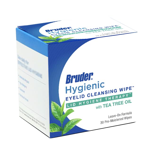 Bruder lingettes paupières nettoyantes à huile d’arbre à thé, purifient et retirent les résidus.