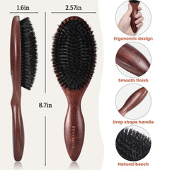 Brosse BRUSHZOO utilisée quotidiennement pour lisser et hydrater les cheveux.