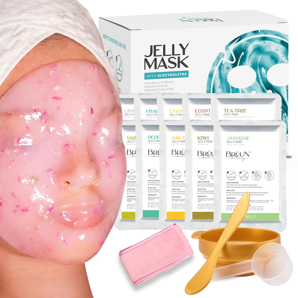 BRÜUN Masque Gelée à Décoller Visage: application facile et hydratation ciblée.