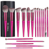 BS-MALL ensemble pinceaux 18 pièces, kit polyvalent pour fond de teint et fards.