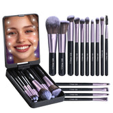 BS-MALL travel makeup brush set with purple case for on-the-go makeup