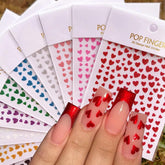 BSBTBZ autocollants coeurs ongles 3D brillants pour decoration rapide