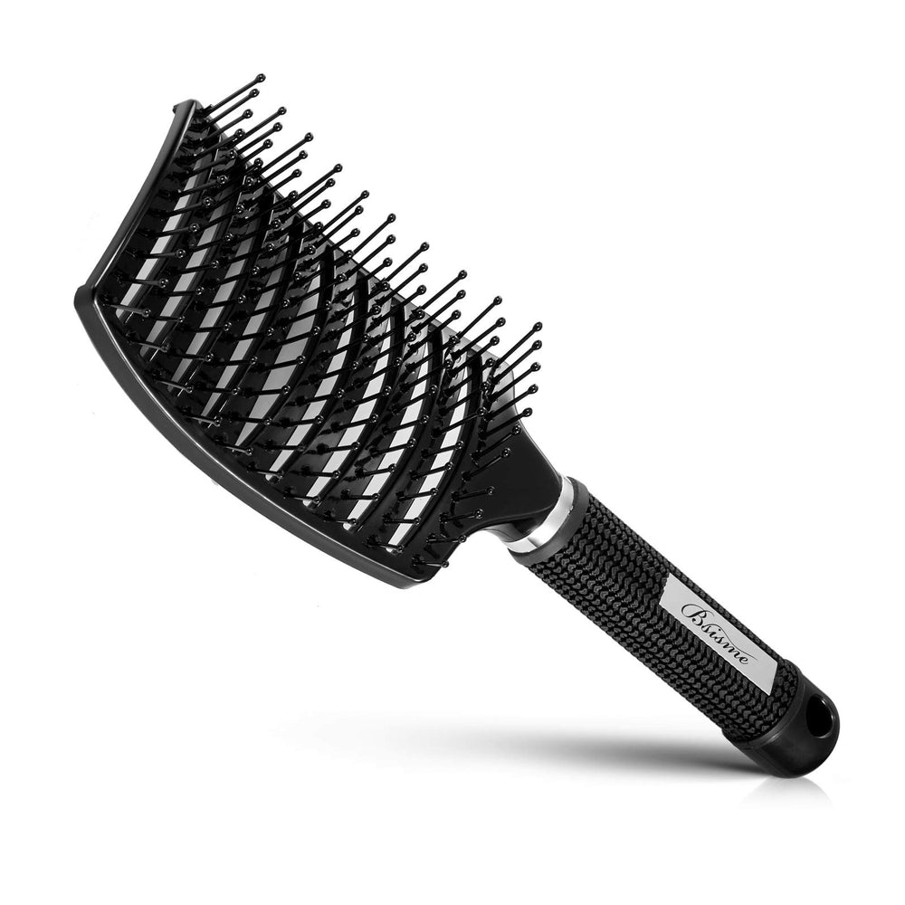 Bsisme, brosse ventillée courbée: facilite le séchage rapide sans tiraillements.