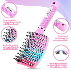 Bsisme brosse detanglant nylon, poils doux qui glissent sans tirer.