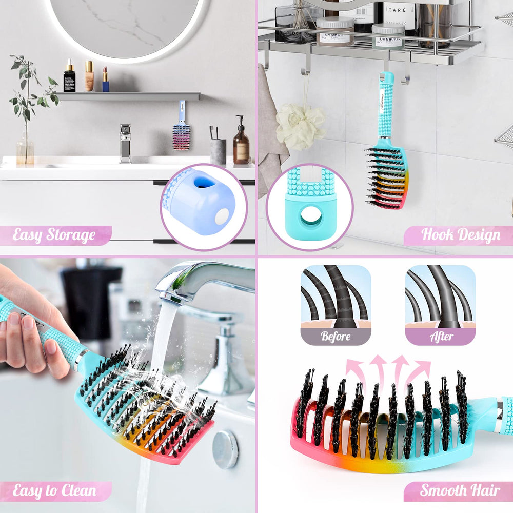 Bsisme brosse cheveux tous types droit boucles, polyvalente et efficace.