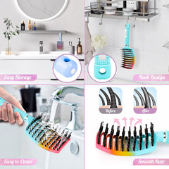 Bsisme brosse cheveux tous types droit boucles, polyvalente et efficace.