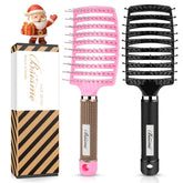 Bsisme brosse demelage courbee ventilee; demêle en douceur et facilite le brushing.