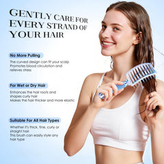 Bsisme brosse massage cuir chevelu: massage relaxant pendant le coiffage.