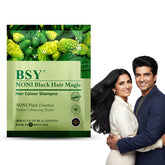 BSY Noni Black Hair Magic – bouteille de shampooing colorant noir pour coloration rapide à domicile