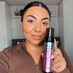 B.TAN candy scented tan glow on skin after application