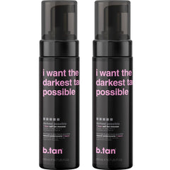b.tan mousse auto-bronzante noir rapide face et corps – teint doré puissant