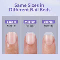 BTArtbox extensions gel disponibles en 15 tailles pour un ajustement facile.