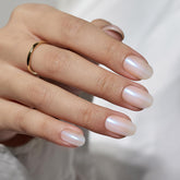 BTArtbox ongles court chrome perle, look chic et facile à porter.
