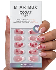 BTArtbox: ongles presse rouges 3D dans l'emballage complet prêt à l'emploi.