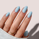 BTArtbox ongles bleu pastel amande, confortables et faciles à poser.