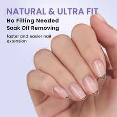 BTArtbox Short Almond Nail Tips – idéal pour salon ou bricolage à domicile.