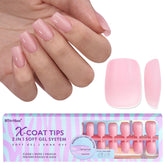 BTArtbox XCOATTIPS natural pink extra-short square nail tips for DIY nails