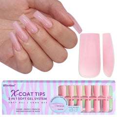 BTArtbox XCOATTIPS onglets gel souple matte : adhérence et finition naturelle.