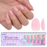 BTArtbox XCOATTIPS montre des ongles mats extra courts et roses, fini discret