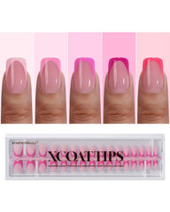 BTArtboxnails: ongles français rose court carré, pose rapide et élégante