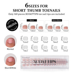 BTArtboxnails XCOATTIPS – Ongles d’orteil au rendu mat et naturel.