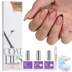 BTArtboxnails XCOATTIPS – ongles courts amande, rendu naturel et élégant.