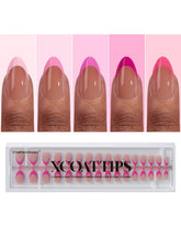 BTArtboxnails XCOATTIPS: ongles français rose, pointe courte, allure naturelle