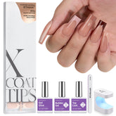 BTArtboxnails XCOATTIPS – ongles françaises neutres pour une manucure élégante à domicile