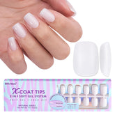 BTArtboxnails XS – embouts gel blancs laiteux pré-colorés pour adhérence facilitée.